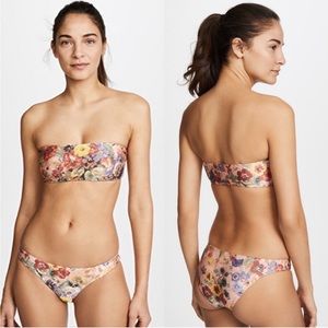 Zimmermann Floral Bandeau Bikini Size 0